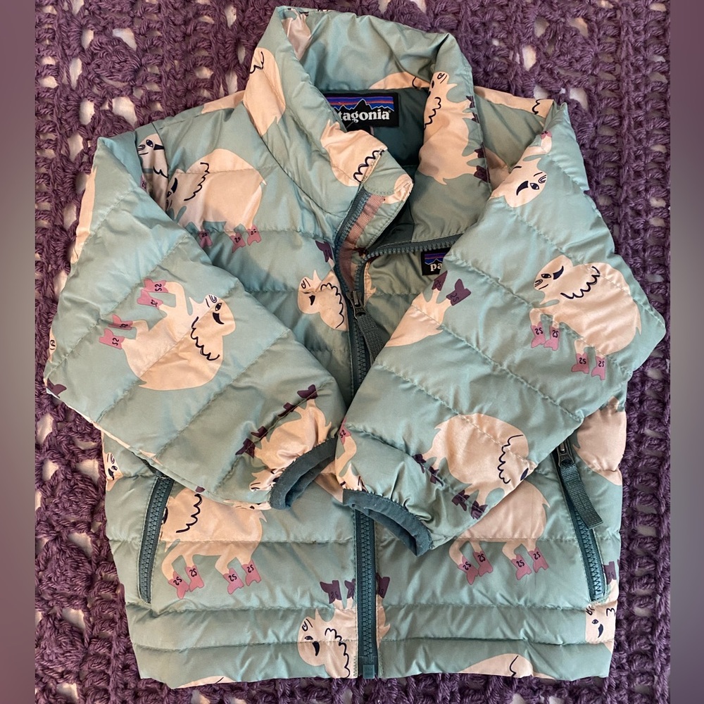 Patagonia infant/toddler down puffer jacket. 6-12m.